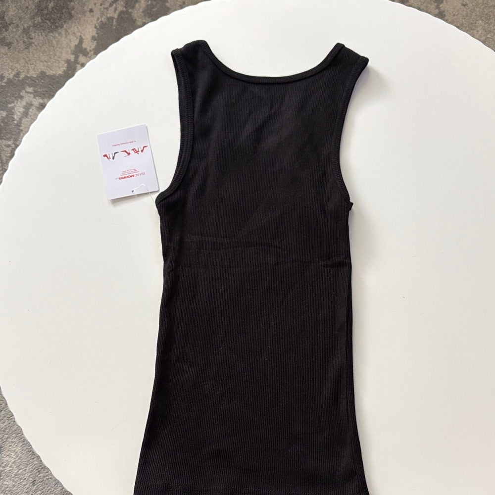 NWT Women's The Devil wears Prada Black  Ribbed Tank Small 20th Century Studios - Picture 5 of 5